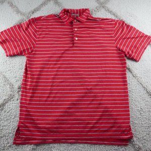 Peter Millar summer comfort striped polo shirt men's size Large